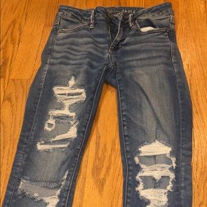 American Eagle Ripped High Waisted Jeans